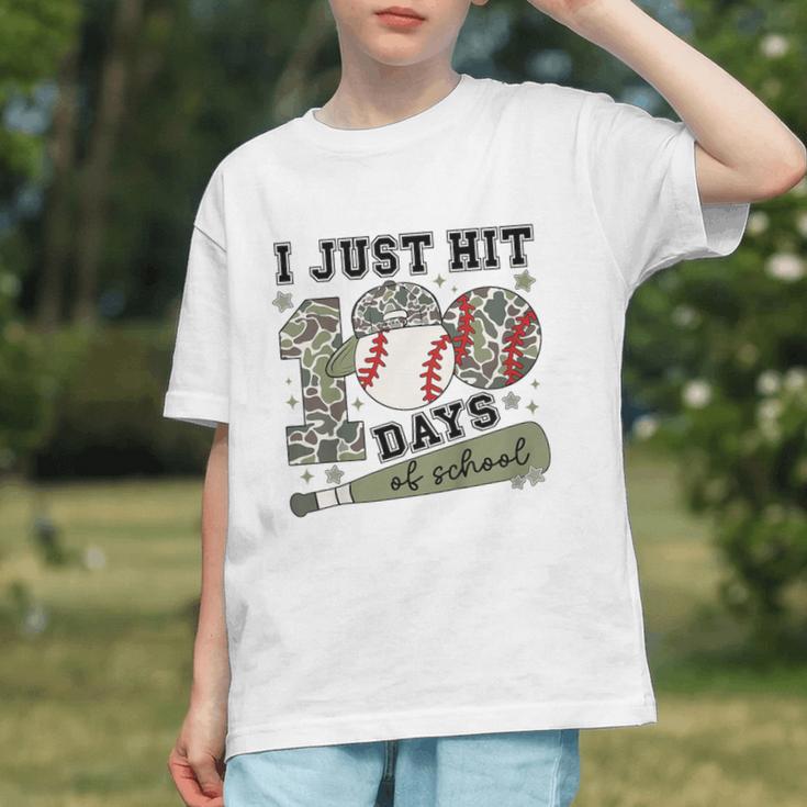 Kids I Just Hit 100 Days Boys 100 Days Of School Baseball Kids Graphic Youth Kids I Just Hit 100 Days Boys 100 Days Of School Baseball Kids Graphic Youth