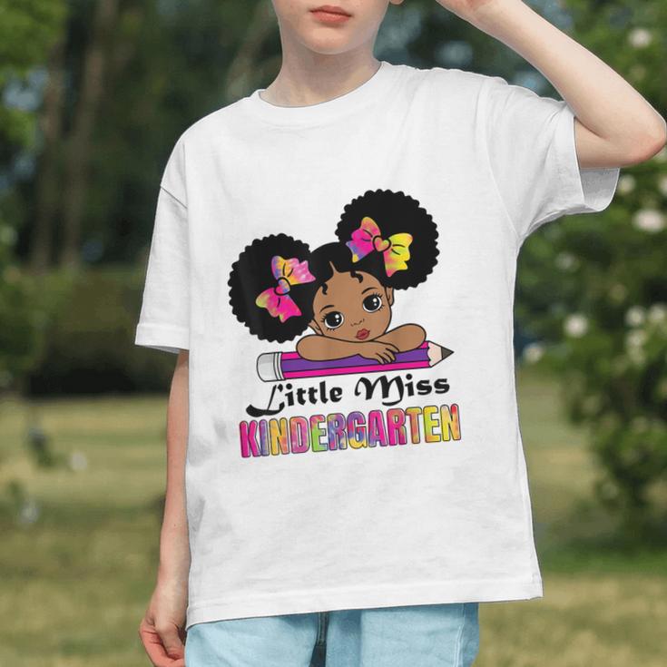 Little Miss Kindergarten Afro Puff Girl Back To School Graphic Youth