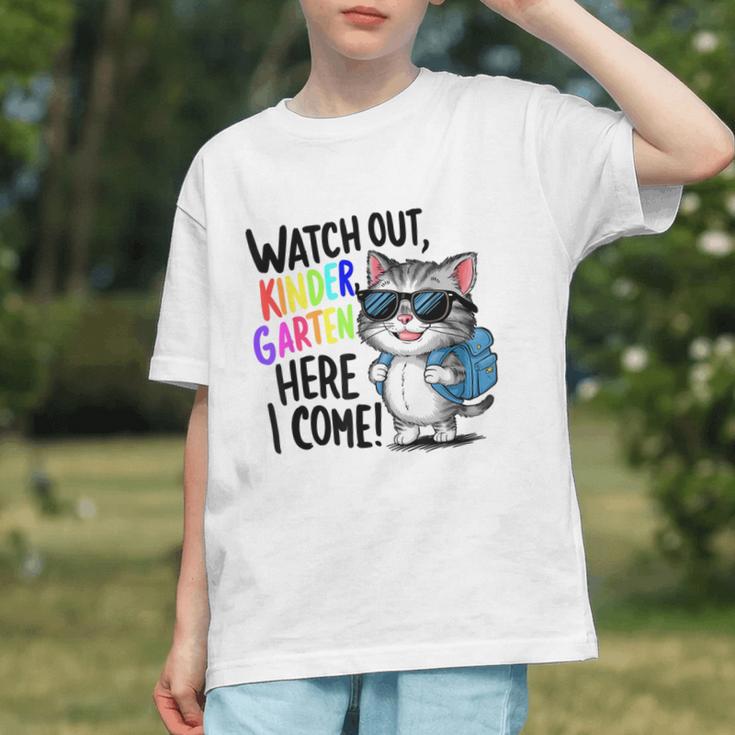 Pouncing into Kindergarten! Cute Cat Back to School Youth T-Shirt Pouncing into Kindergarten! Cute Cat Back to School Youth T-Shirt