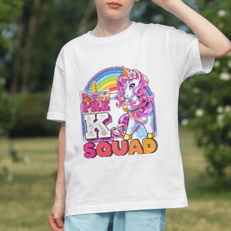 Pre-K Squad Flossing Unicorn Back To School Girls Premium Tri-Blend Graphic Youth Pre-K Squad Flossing Unicorn Back To School Girls Premium Tri-Blend Graphic Youth