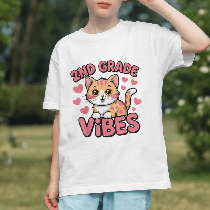 Purr-fect 2nd Grade Vibes Back to School Youth T-Shirt Purr-fect 2nd Grade Vibes Back to School Youth T-Shirt