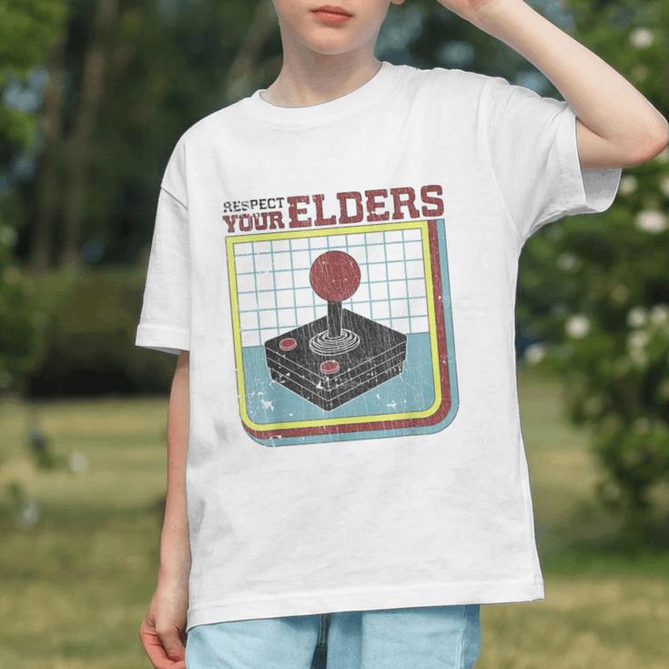 Respect Your Elders Retro Gamer Joystick Back To School Graphic Youth Respect Your Elders Retro Gamer Joystick Back To School Graphic Youth