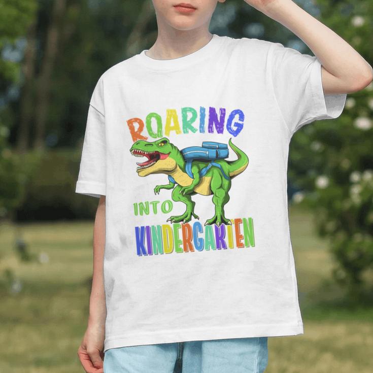 Roar into Kindergarten! Dino Back to School Youth T-Shirt Roar into Kindergarten! Dino Back to School Youth T-Shirt