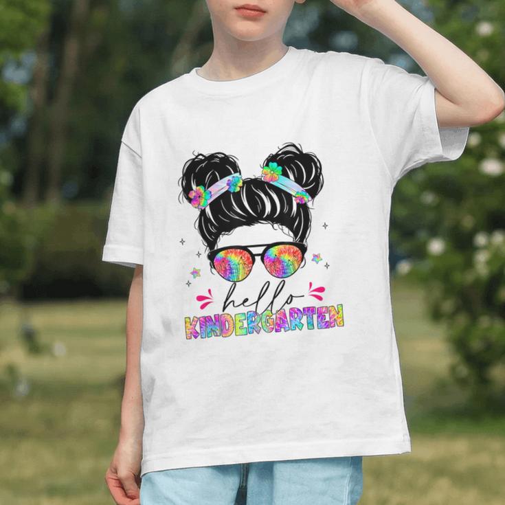 Rocking Kindergarten Vibes! Messy Bun Back to School Youth T-shirt Rocking Kindergarten Vibes! Messy Bun Back to School Youth T-shirt