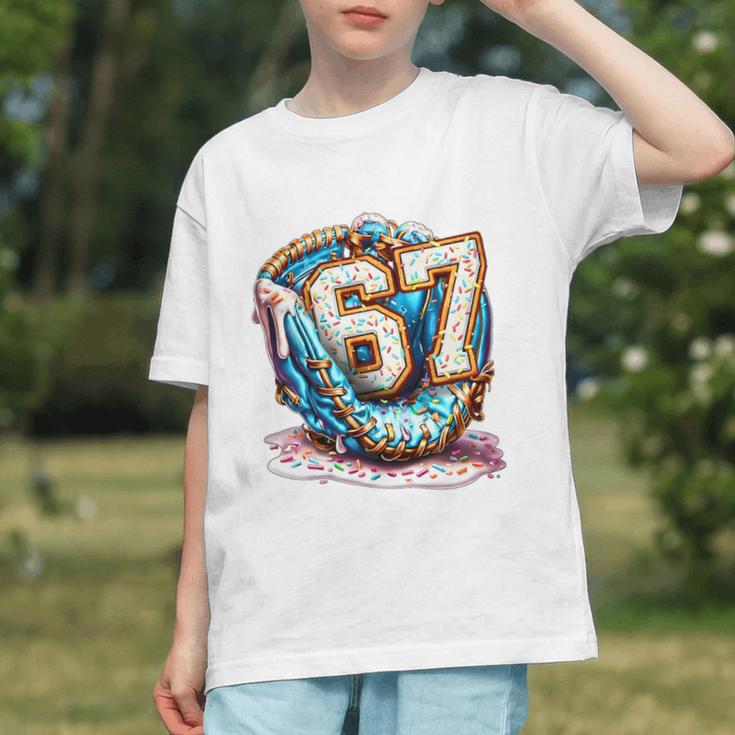 Six Seven Baseball Lifestyle 67 Meme Gen Alpha Slang Premium Tri-Blend Graphic Youth