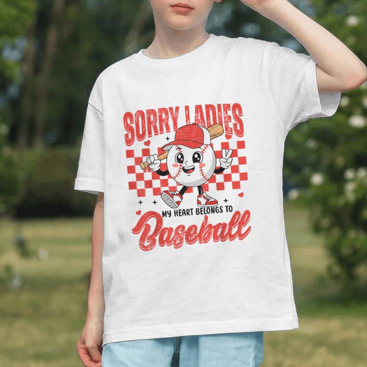 Sorry Ladies My Heart Belongs To Baseball Valentines Boys Graphic Youth Sorry Ladies My Heart Belongs To Baseball Valentines Boys Graphic Youth