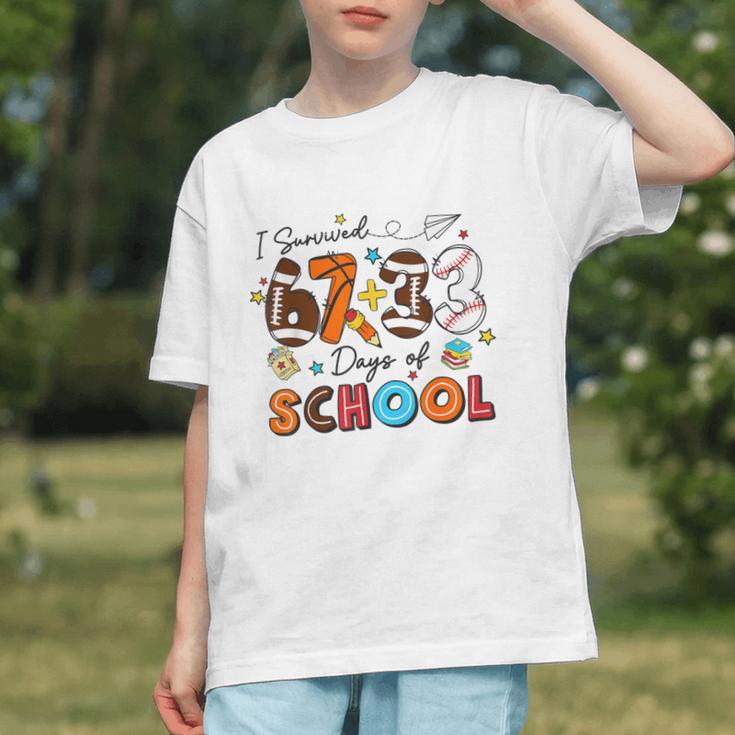 I Survived 67 33 Days Of School Baseball Basketball Football Graphic Youth