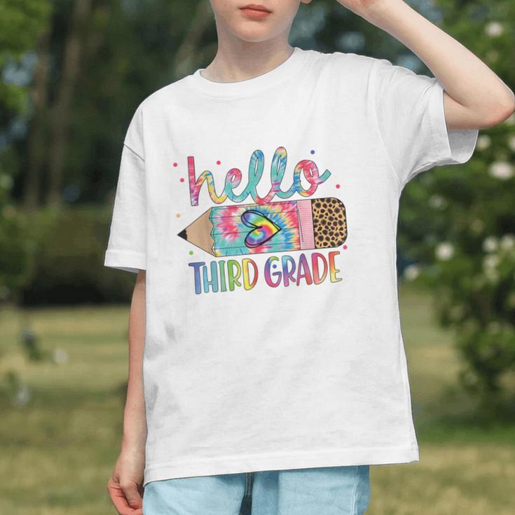 Vibrant Tie Dye Hello 3rd Grade Back to School Youth T-Shirt Vibrant Tie Dye Hello 3rd Grade Back to School Youth T-Shirt