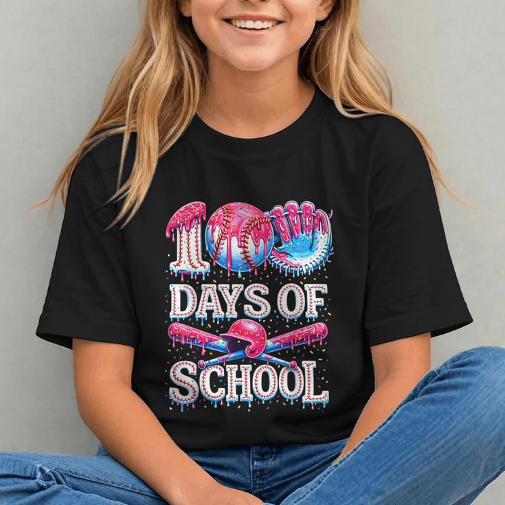 100 Days Of School Baseball Lover Donut Drip Boy Girl Graphic Youth
