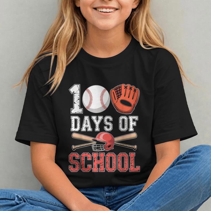 100 Days Of School Baseball Player Teacher Student Graphic Youth 100 Days Of School Baseball Player Teacher Student Graphic Youth