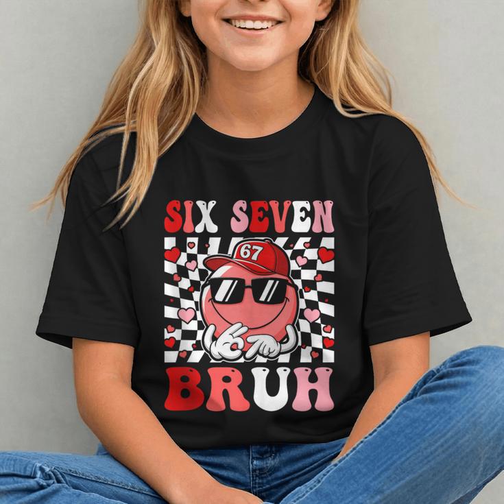 6 7 Bruh Six Seven Valentine Heart Baseball Graphic Youth 6 7 Bruh Six Seven Valentine Heart Baseball Graphic Youth