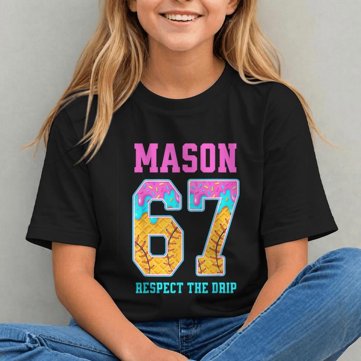 6 7 Mason Baseball Drip Graphic Youth