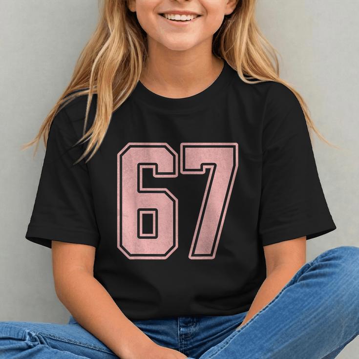 6 7 Number 67 Baseball Meme Tee For Women Graphic Youth