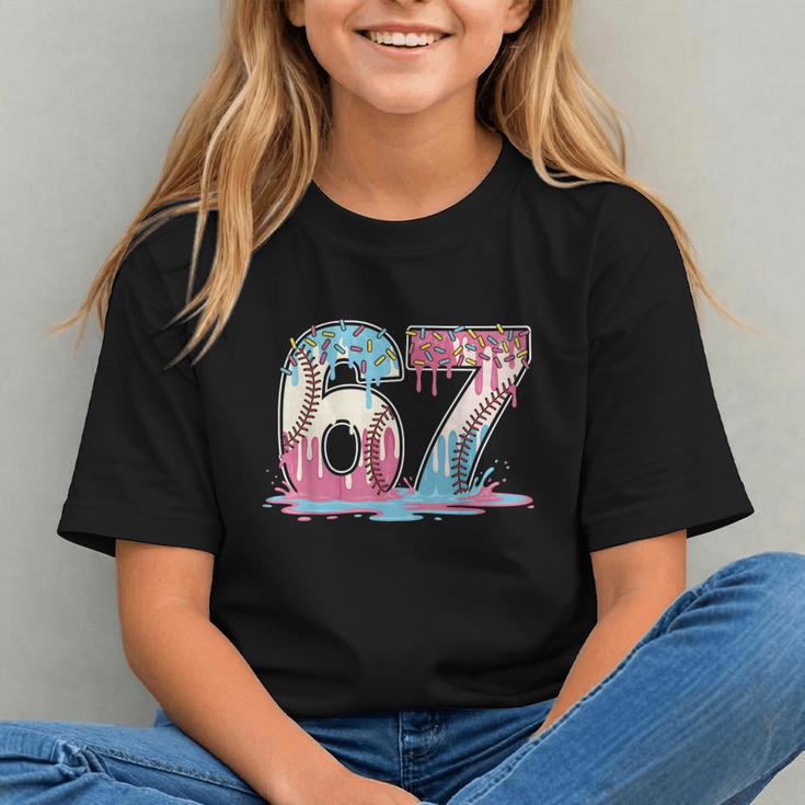 67 Baseball Ice Cream Drip Meme Six Seven Gen Alpha Graphic Youth