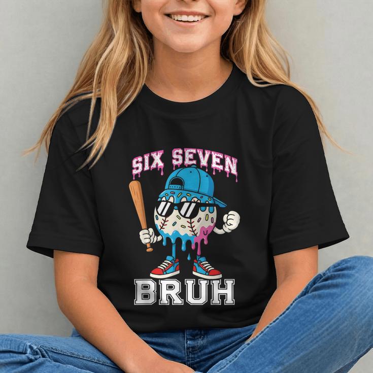 67 Six Seven Baseball Ice Cream Drip Number 67 Player Graphic Youth