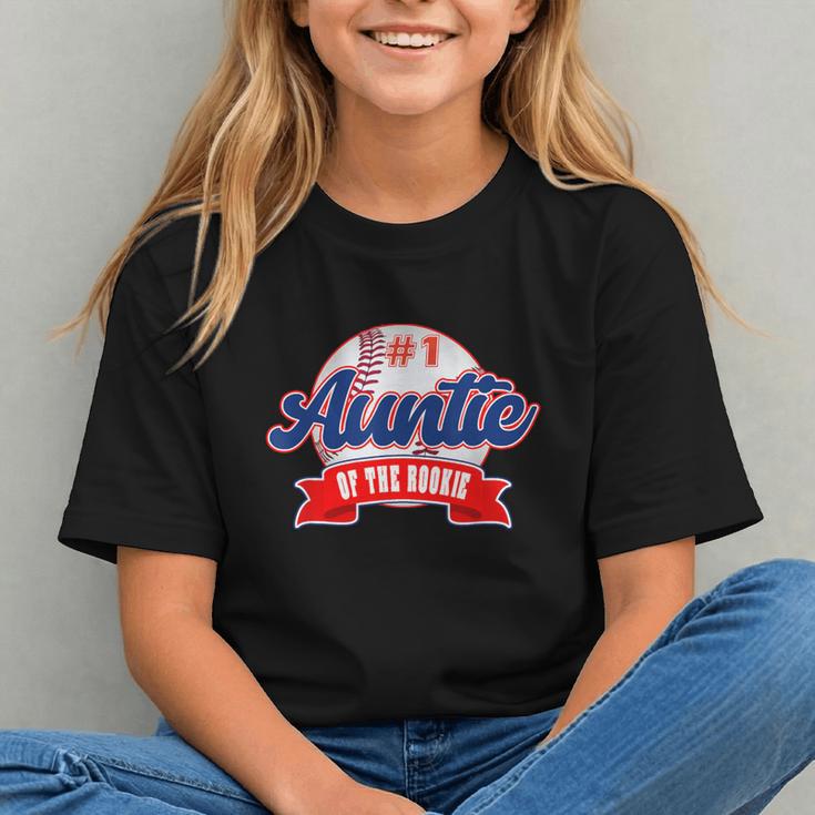 Auntie Rookie Of Year 1st Birthday Baseball Theme Matching Graphic Youth