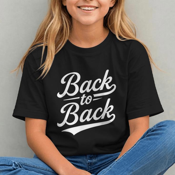 Back To Back For Boys Girls Men Women Baseball Graphic Youth