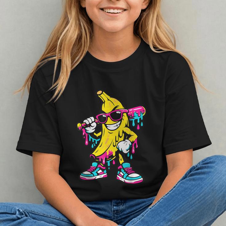 Banana Baseball Drip Graphic Youth