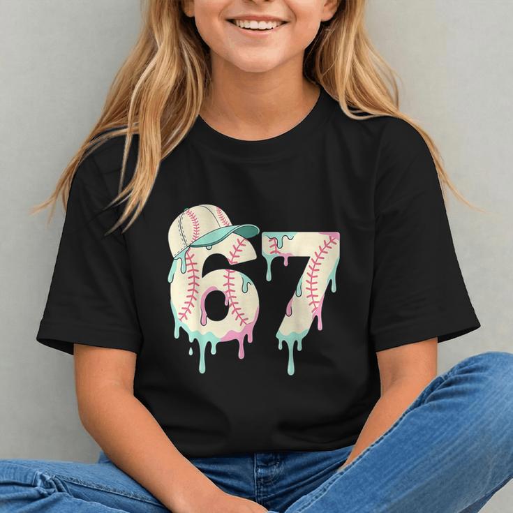 Baseball 67 Drip Six Seven Baseball Dripping Boys Kids Graphic Youth