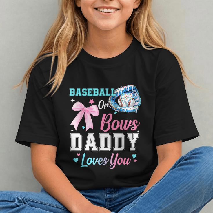 Baseball Or Bows Your Daddy Loves You Gender Reveal Matching Graphic Youth