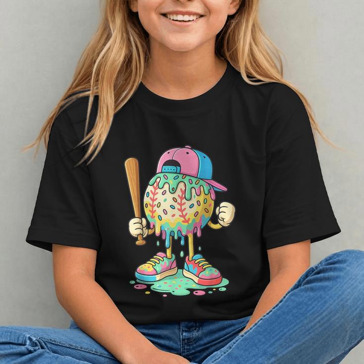 Baseball Drip For Boys Ice Cream Drip Baseball Sport Graphic Youth