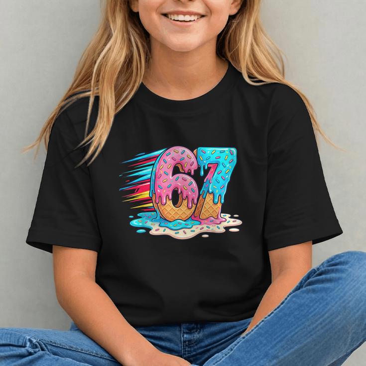 Baseball Drip Ice Cream 67 Graffiti Splash Melt Graphic Youth
