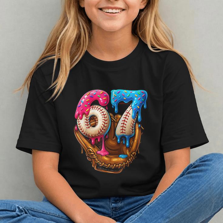 Baseball Drip Ice Cream Number 67 Player Or 67th Birthday Graphic Youth