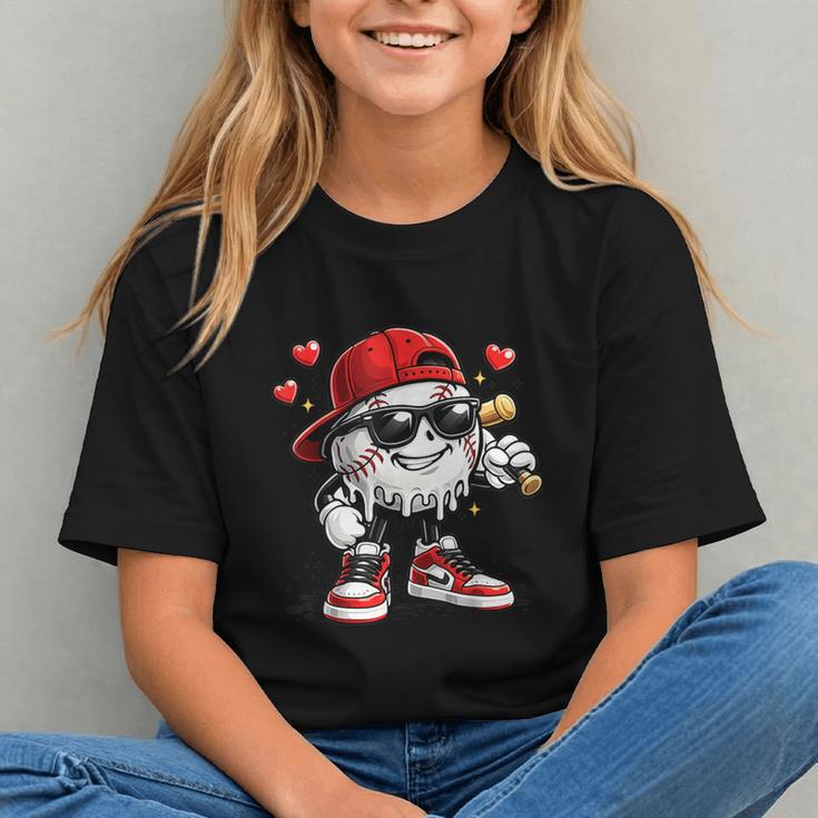 Baseball Drip Ice Cream Valentine’s Day Boys Kids Graphic Youth Baseball Drip Ice Cream Valentine’s Day Boys Kids Graphic Youth