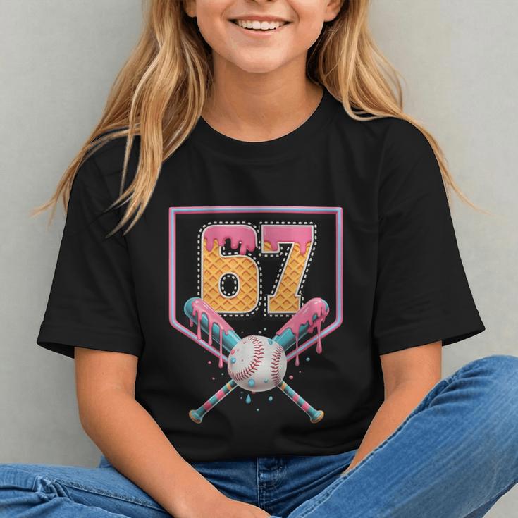 Baseball Drip Number 67 Fun Six Seven 6 7 Meme Graphic Youth Baseball Drip Number 67 Fun Six Seven 6 7 Meme Graphic Youth