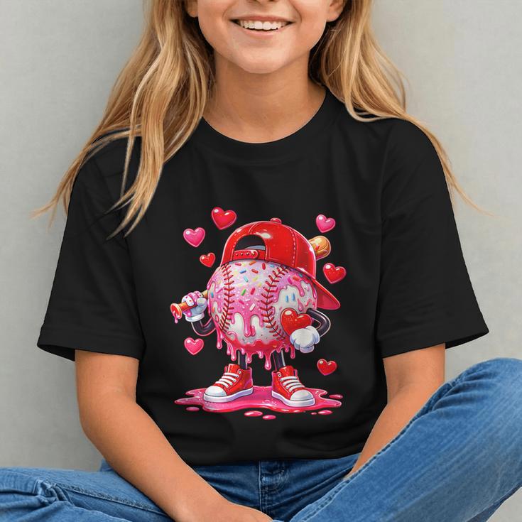 Baseball Drip Valentine Sports Vday Ice Cream Drip Heart Graphic Youth Baseball Drip Valentine Sports Vday Ice Cream Drip Heart Graphic Youth