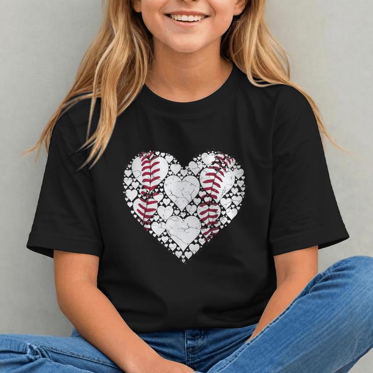 Baseball Heart Love Game Sports Fan Game Day Graphic Youth