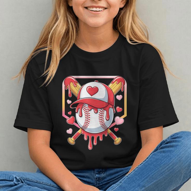 Baseball Heart Valentines Day Baseball Ice Cream Drip Boys Graphic Youth Baseball Heart Valentines Day Baseball Ice Cream Drip Boys Graphic Youth