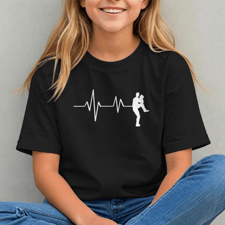 Baseball Heartbeat Pitcher Position Simple Line Art Graphic Youth Baseball Heartbeat Pitcher Position Simple Line Art Graphic Youth