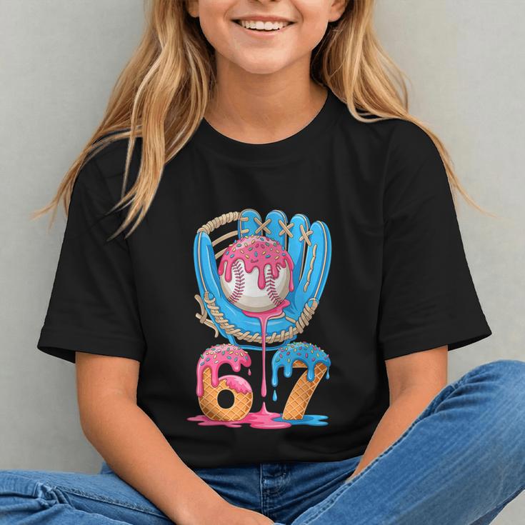 Baseball Ice Cream Drip Six Seven Gen Alpha Slang Meme 67 Graphic Youth
