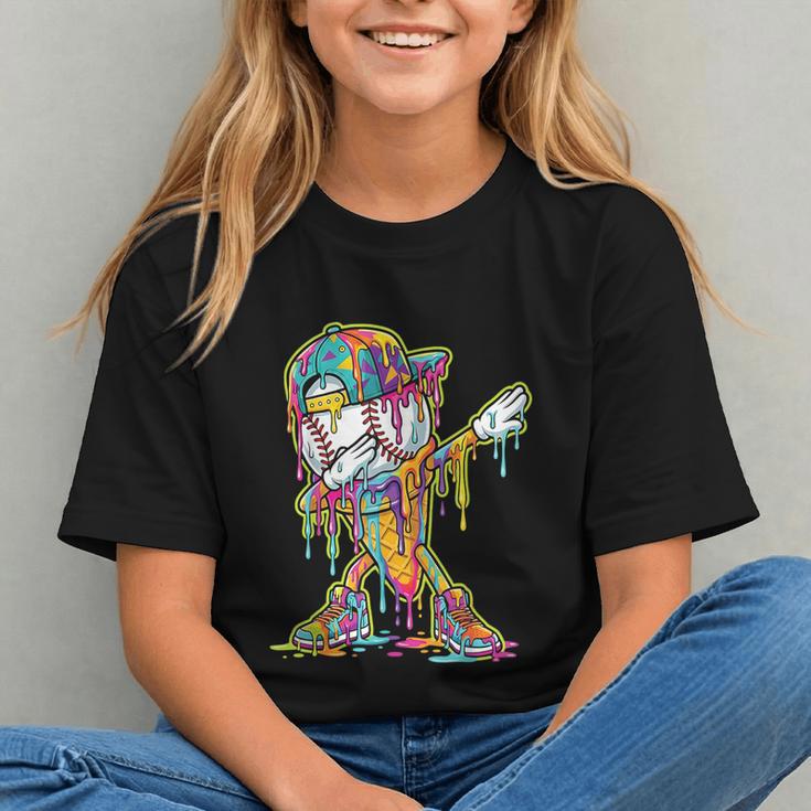 Baseball Ice Cream Dripping Dabbing Baseball Drip Graphic Youth