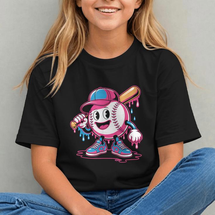 Baseball Ice Cream Shirt Cool Baseball Drip For Boys Graphic Youth Baseball Ice Cream Shirt Cool Baseball Drip For Boys Graphic Youth