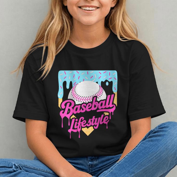 Baseball Life Lifestyle Home Plate Ice Cream Drip Men Boys Graphic Youth Baseball Life Lifestyle Home Plate Ice Cream Drip Men Boys Graphic Youth
