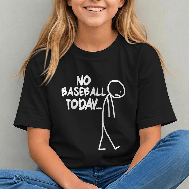Baseball Lover Sad Stick No Baseball Today Graphic Youth Baseball Lover Sad Stick No Baseball Today Graphic Youth
