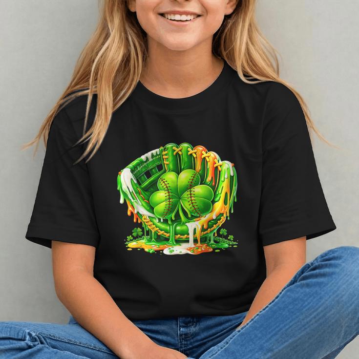 Baseball St Patricks Day Carnival Party Ice Cream Drip Boys Graphic Youth