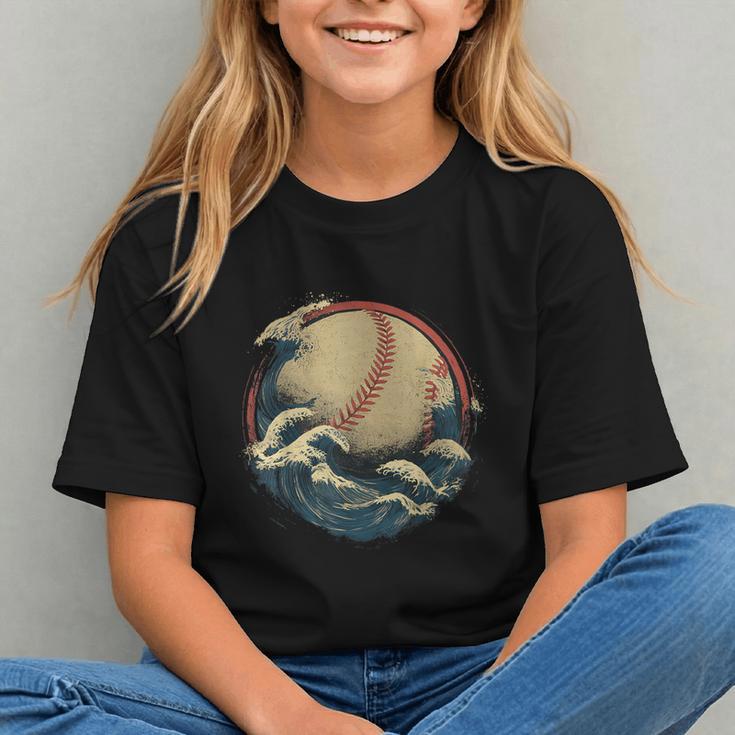 Baseball Waves Ocean Sports Baseball Fans Graphic Youth Baseball Waves Ocean Sports Baseball Fans Graphic Youth