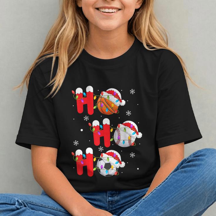Basketball Baseball Soccer Christmas Ho Ho Ho Santa Xmas Graphic Youth Basketball Baseball Soccer Christmas Ho Ho Ho Santa Xmas Graphic Youth