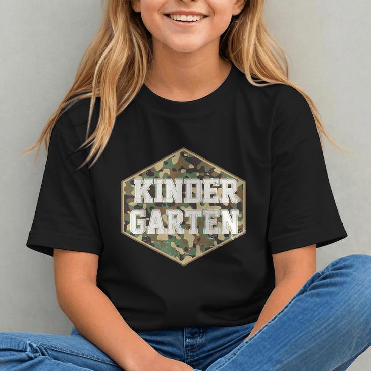 Blended in for Kindergarten! Camo Back to School Youth T-shirt