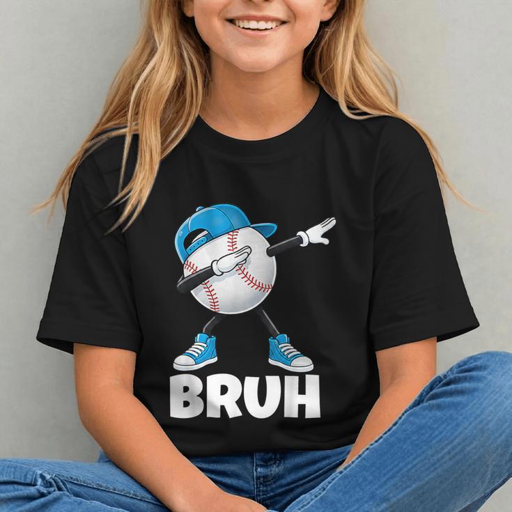 Boys Baseball Graphic Tee Teen Apparel Cute Meme Bruh Graphic Youth