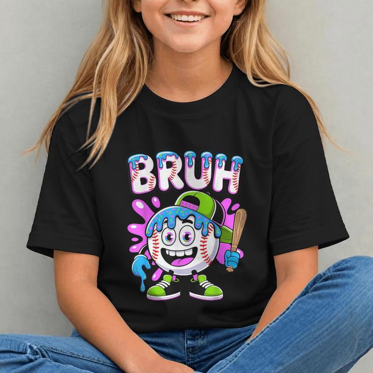 Bruh Baseball Drip Boys Youth Ice Cream Dripping Baseball Graphic Youth Bruh Baseball Drip Boys Youth Ice Cream Dripping Baseball Graphic Youth