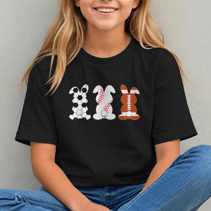 Bunny Football Baseball Sport Easter Day Graphic Youth