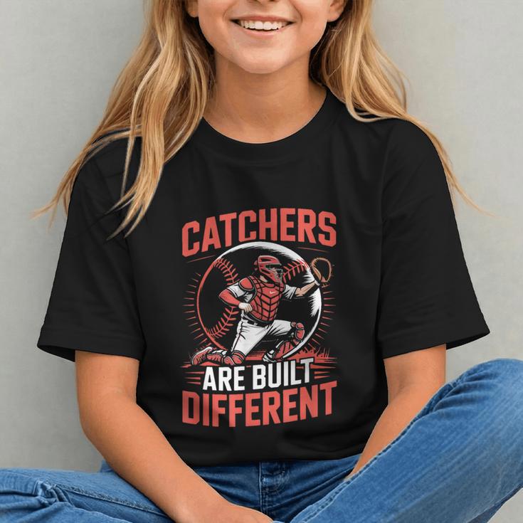 Catchers Are Built Different Baseball Catcher Graphic Youth