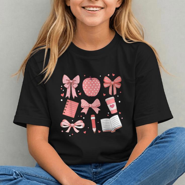 Charming Boho Coquette Bows Back to School Youth T-shirt