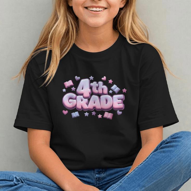 Charming Coquette Bow 4th Grade Back to School Youth T-shirt Charming Coquette Bow 4th Grade Back to School Youth T-shirt