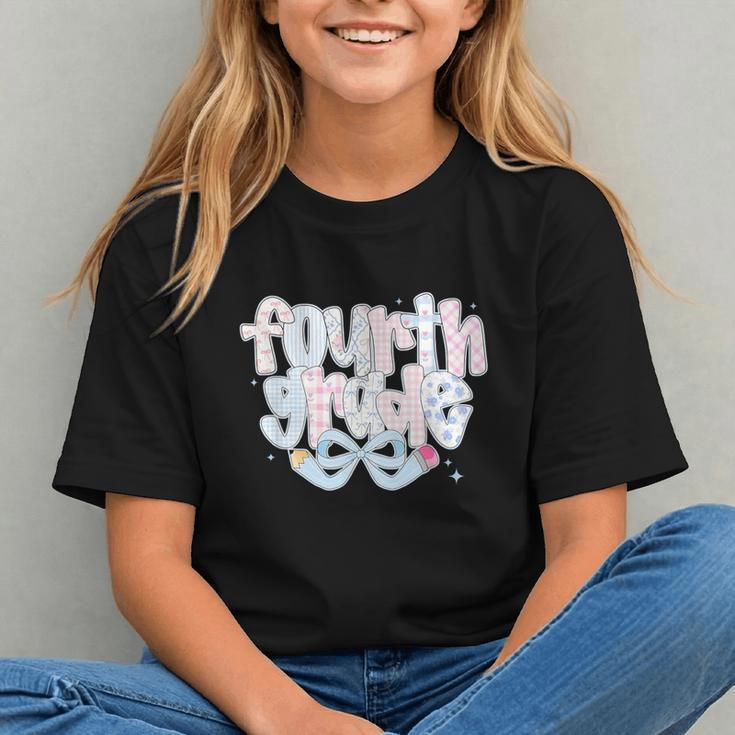 Charming Coquette Bow 4th Grade Back to School Youth T-shirt Charming Coquette Bow 4th Grade Back to School Youth T-shirt