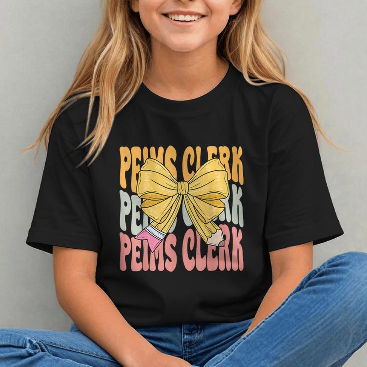 Charming Coquette Bow Peims Clerk Back to School Youth T-shirt